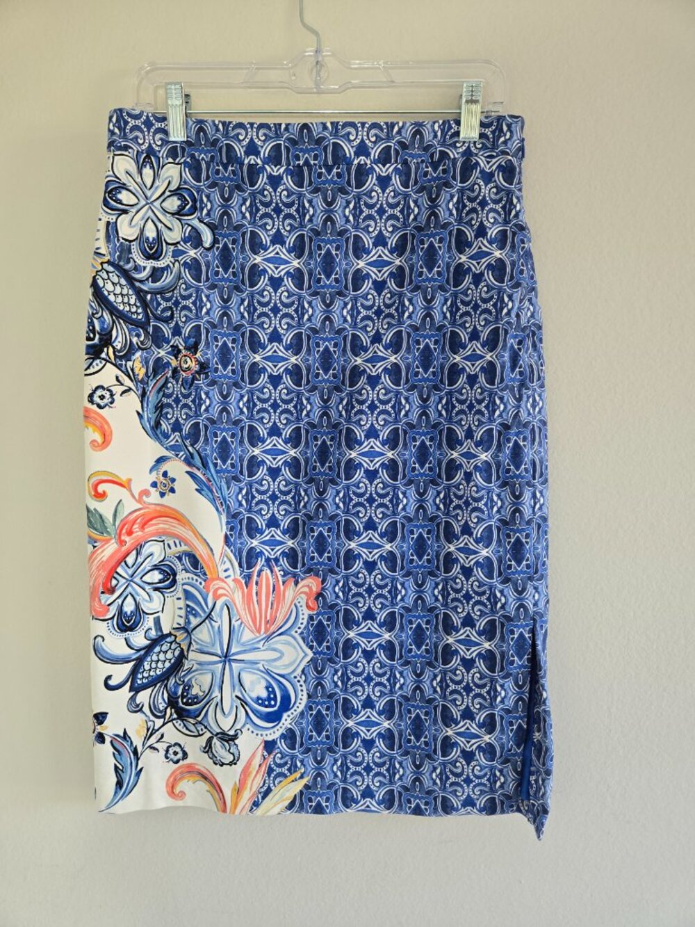 Anthropologie Moulinette Soeurs "Becancour" Pencil Skirt" "Tile Print" size 10